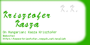 krisztofer kasza business card